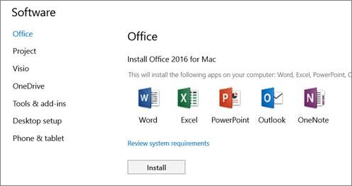 microsoft office 2016 for mac install